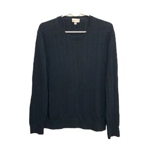 Club Monaco Mens Sweater Large Crewneck Pullover Cotton Old Money Capsule Navy L